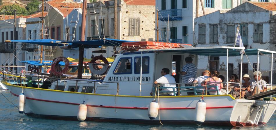 Διοργανώνουμε ημερήσιες εκδρομές με το καίκι 'ΜΑΡΚΟ ΠΟΛΟ' <br> ή με το ταχύπλοο 'ΜΑΡΓΑΡΙΤΑ'